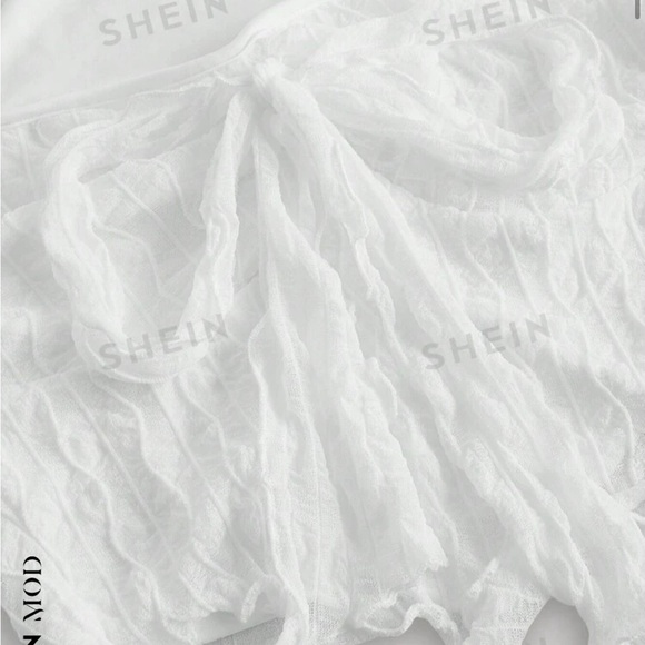 Tie front bell sleeve top. - Picture 3 of 3